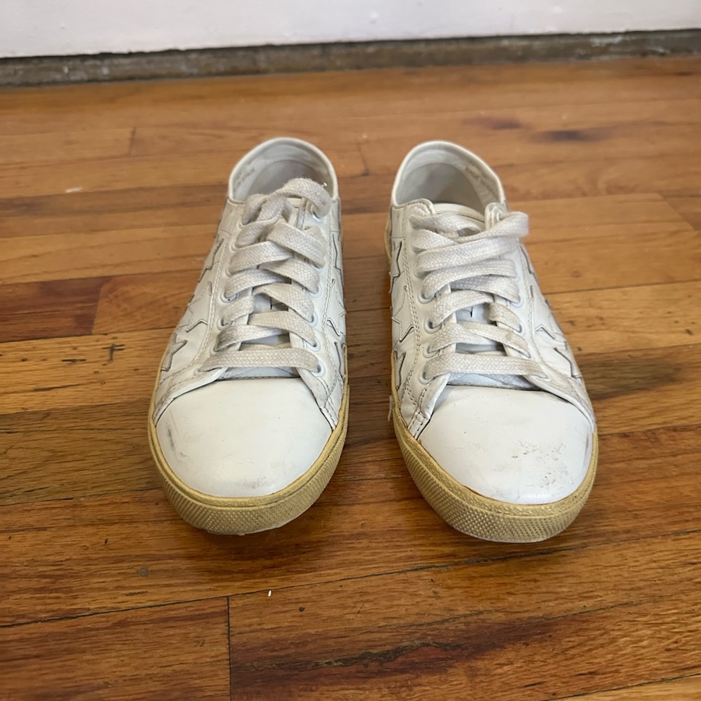Saint Laurent white leather star sneakers - Picture 7 of 8